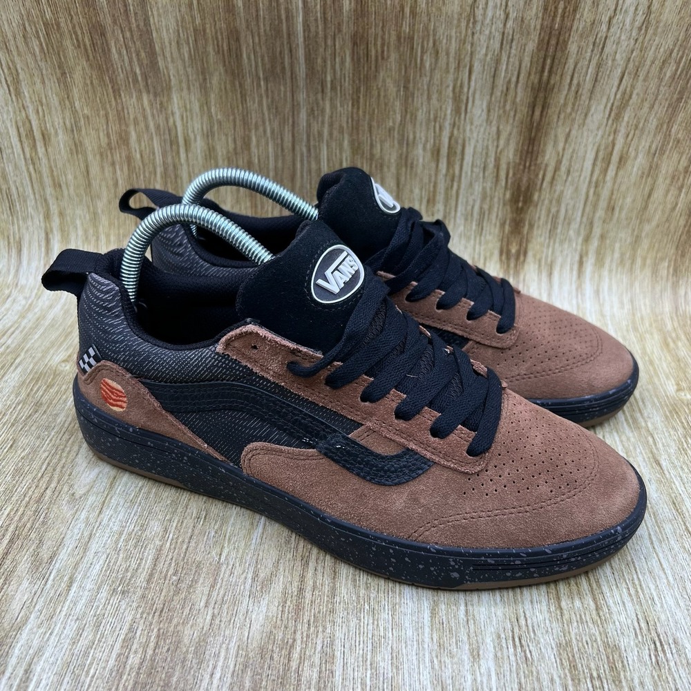 Vans Zahba x Zion Wright Skate Shoes Men's Size‎ 8 Brown Black Suede Sneakers